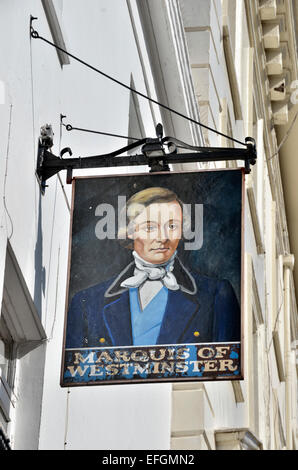 Der Marquis von Westminster Pub in Pimlico, London, UK. Stockfoto