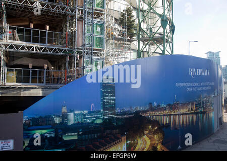 Bauen Riverwalk Neubauwohnungen auf Millbank zu verkaufen - London UK Stockfoto