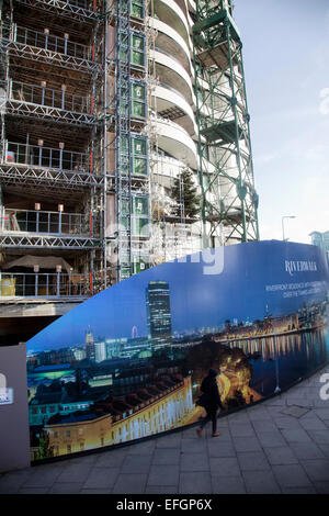 Bauen Riverwalk Neubauwohnungen auf Millbank zu verkaufen - London UK Stockfoto