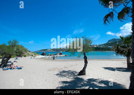 Almyrida Beach, Kreta, Griechenland Stockfoto