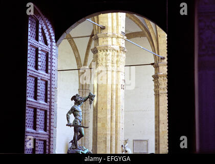 Italien, Toskana, Florenz, Signoria Platz, Loggia die Lanzi, Perseus Stockfoto