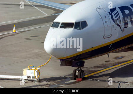 Ryanair Boeing 737-Flugzeuge am Flughafen Birmingham, UK Stockfoto