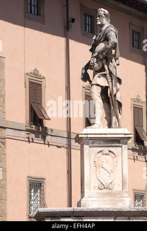 Italien, Toskana, Arezzo, Piazza della Liberta Ferdinando ich de Medici Denkmal Stockfoto