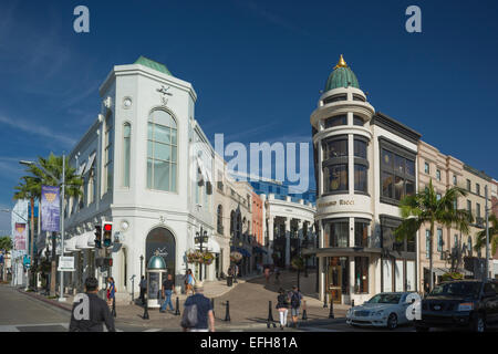 ÜBER RODEO-SHOPPING-MALL-RODEO DRIVE BEVERLY HILLS-LOS ANGELES-KALIFORNIEN-USA Stockfoto