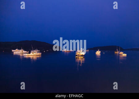 Angelboote/Fischerboote in Franzose Bucht, Bar Harbor, Maine, USA Stockfoto