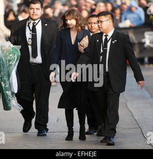 Hollywood, Kalifornien, USA. 4. Februar 2015. Schauspielerin Lauren Cohan, aus dem Fernsehen Programm Walking Dead, kommt bei Jimmy Kimmel Live! in Hollywood am Mittwoch Nachmittag. Bildnachweis: David Bro/ZUMA Draht/Alamy Live-Nachrichten Stockfoto