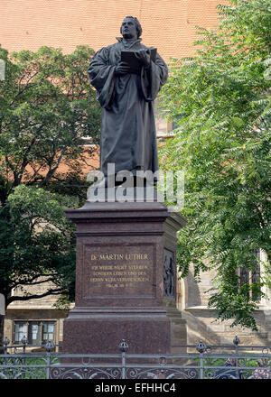 Denkmal für Martin Luther, Erfurt, Deutschland, Europa, Stockfoto