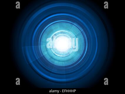 Dunkel blau Technologie Hintergrund. Vektor-design Stockfoto