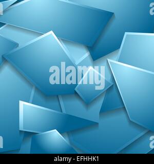 Blaue geometrische Formen Hintergrund. Vektor-design Stockfoto