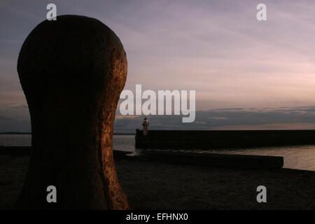 Burntisland Hafen bei Sonnenuntergang Stockfoto