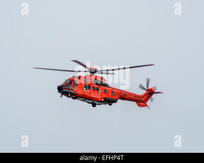 Isländische Küstenwache, TF-GNA. Aerospatiale Super Puma Helikopter Stockfoto