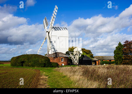 Landschaftsfotografie Aythorpe Roding Windmühle im Herbst, Essex, England. Stockfoto