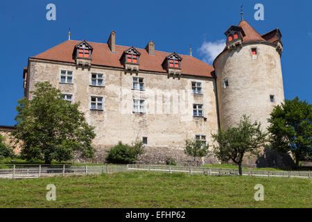 Château de Gruyères, Kanton Freiburg, Schweiz. Stockfoto