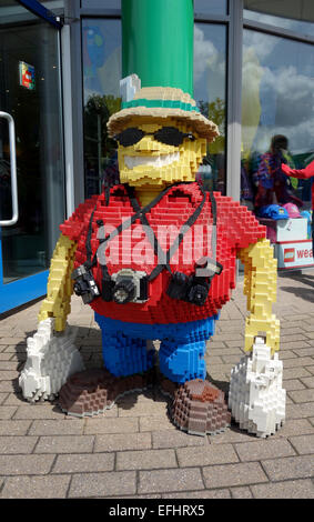 Fotograf-Modell bei Legoland Windsor, Legoland Windsor Resort, Berkshire, England, UK Stockfoto