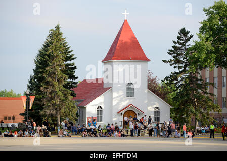 Kapelle am königlichen kanadischen montiert Polizei Depot, RCMP Ausbildungsakademie in Regina, Saskatchewan, Kanada Stockfoto