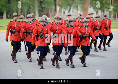 Mounties, Royal Canadian montiert Polizei Depot, RCMP Ausbildungsakademie in Regina, Saskatchewan, Kanada Stockfoto