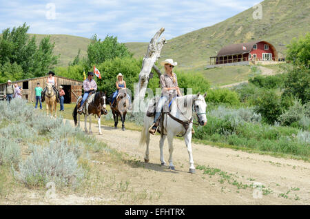 La Reata Ranch, Saskatchewan, Kanada. Stockfoto