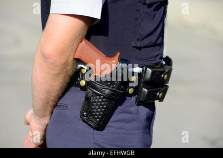 Kadett mit Ausbildung an der königlichen kanadischen montiert Polizei Depot, RCMP Ausbildungsakademie in Regina, Saskatchewan, Kanada Stockfoto