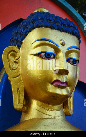 Buddha-Statue in Swayambhunath Tempel oder Monkey Tempel in Kathmandu-Nepal Stockfoto