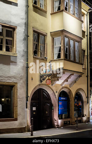 Elsässische Museum Strasbourg, Musée Alsacien, Gebäude, Nacht, Elsass, Frankreich, Europa Stockfoto