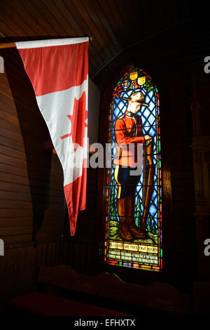 Im Inneren der Kapelle an der königlichen kanadischen montiert Polizei Depot, RCMP Ausbildungsakademie in Regina, Saskatchewan, Kanada Stockfoto