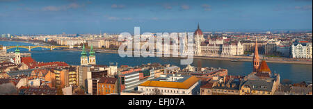 Budapest. Panorama-Bild von Budapest, die Hauptstadt von Ungarn. Stockfoto