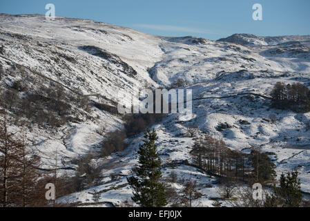 Watendlath fiel im Winter englischen Lake District. Stockfoto