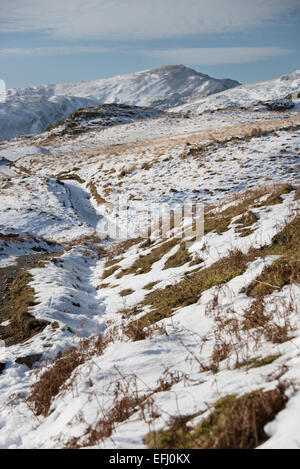 Watendlath fiel im Winter englischen Lake District. Stockfoto