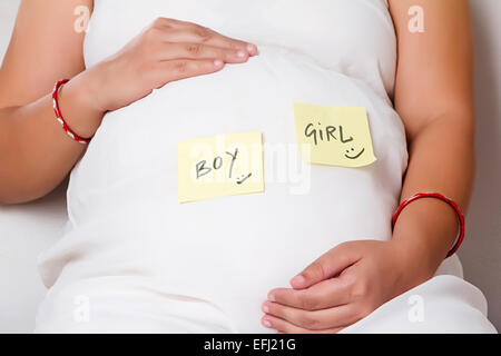 1 Schwangerschaft Frau Verwirrung Stockfoto
