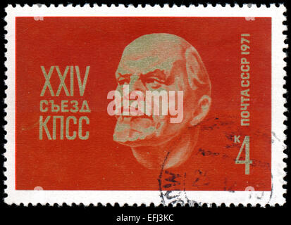 UdSSR - ca. 1971: Eine Briefmarke gedruckt in der USSR zeigt Lenin Stockfoto