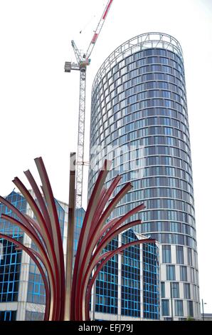Stratford Plaza, ein neues Appartementhaus im Bau auf Stratford High Street, Stratford, London, England, UK Stockfoto
