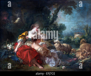 Zwei Schäferinnen 1760 Francois Boucher 1703-1770 Frankreich Französisch Stockfoto