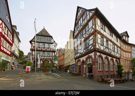 Eisenmarkt in der alten Stadt Wetzlar, Lahn, Westerwald, Hessen, Deutschland, Europa Stockfoto