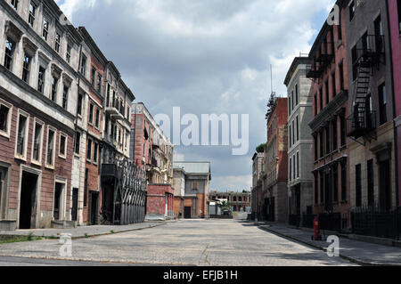 Kulisse für den Film Gangs of New York von Martin Scorsese im Studio Cinecitta Stockfoto