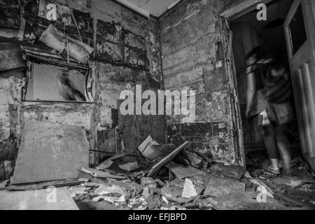 ein verlassenes baufälligen Haus in gravesend Stockfoto