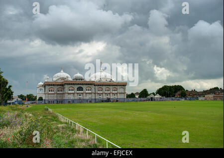 Die Gurdwara Sikh-Tempel in Gravesend, Kent. Der größte Sikh Templ in England Stockfoto