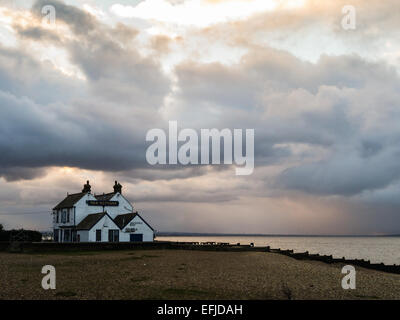 Whitstable, Kent, UK. 5. Februar 2015. UK-Wetter. Schnee-Wolken über Whitstable, Kent, Großbritannien. Bildnachweis: CBCK-Christine/Alamy Live-Nachrichten Stockfoto