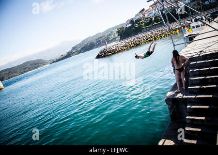 Fischerei Hafen von Lastres, Spanien Stockfoto