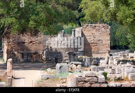 Die Werkstatt des Phidias) Pheidas (oder vielleicht der größte Bildhauer der Antike, in der antiken Olympia Komplex, Griechenland Stockfoto