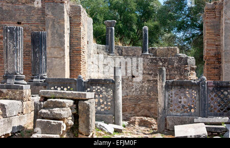 Die Werkstatt des Phidias) Pheidas (oder vielleicht der größte Bildhauer der Antike, in der antiken Olympia Komplex, Griechenland Stockfoto