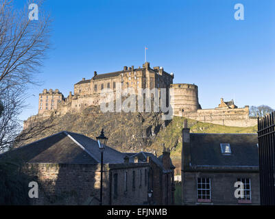 Dh EDINBURGH CASTLE EDINBURGH Schlösser in Schottland Southside Ansicht von Castle Rock Stockfoto