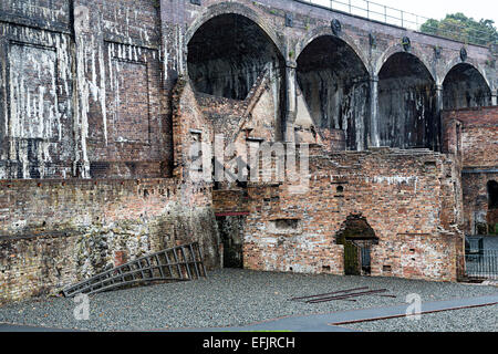 Eisenhütte im Museum of Iron, Coalbrookdale, Ironbridge, Shropshire Stockfoto