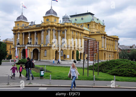 Kroatisches Nationaltheater Zagreb, Kroatien Stockfoto