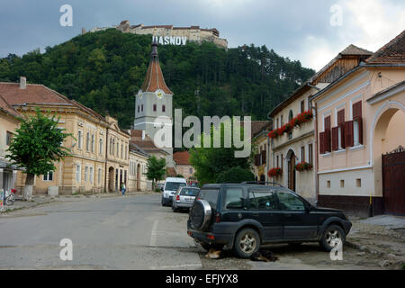 Rosenau-Festung auf dem Hügel über Rosenau, Siebenbürgen, Rumänien Stockfoto