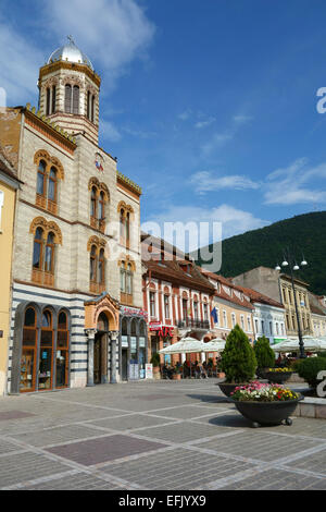 Orthodoxe Kirche in Piata Sfatului, Brasov, Siebenbürgen, Rumänien Stockfoto