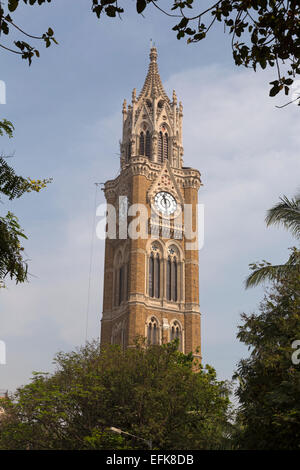 Maharashtra, Indien, Mumbai, Colaba Bezirk, Rajabi Uhrturm Stockfoto