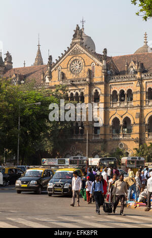 Maharashtra, Indien Mumbai Chhatrapati Shivaji Terminus (Victoria Terminus) Stockfoto