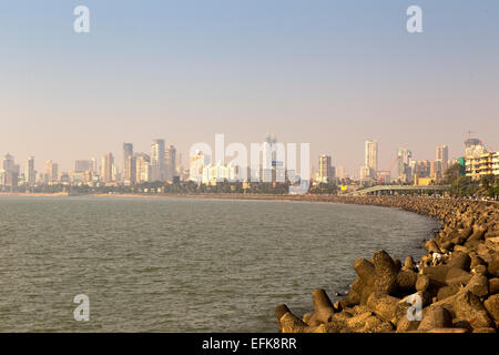 Indien, Maharashtra, Mumbai, Marine Drive Stockfoto