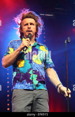 Camp Bestival 2014 bei Lulworth Castle mit: Milton Jones wo: Lulworth, Vereinigtes Königreich bei: 3. August 2014 Stockfoto