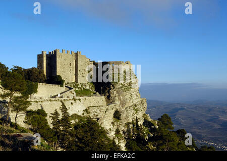 Burg, Castello di Venere, Erice, Sizilien, Italien Stockfoto